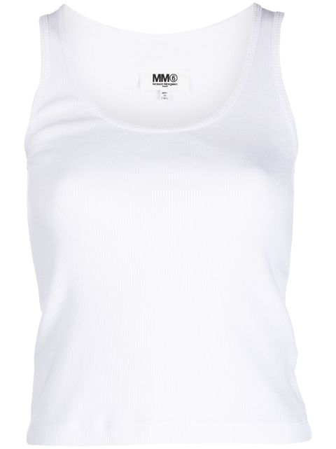 MM6 Maison Margiela ribbed cotton tank top Women