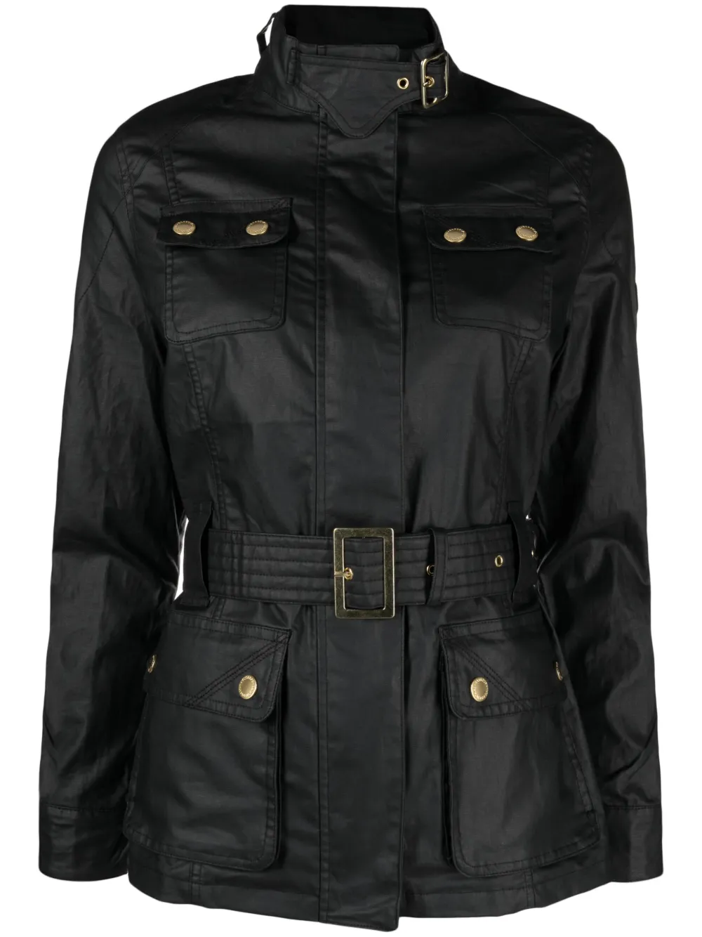 Barbour belted military jacket - Black