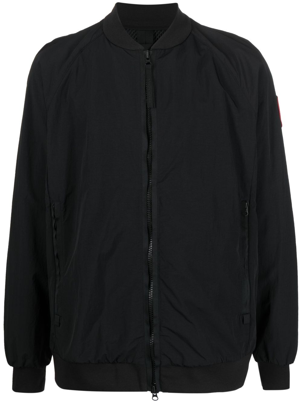 Canada Goose logo-patch zip-up bomber jacket - Black