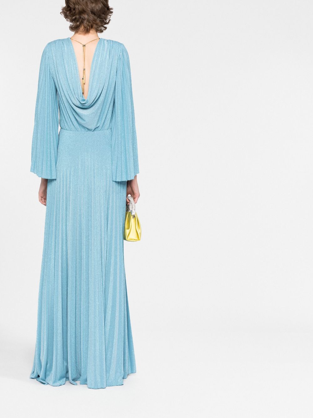 Elisabetta Franchi Pleated Lurex Gown - Farfetch