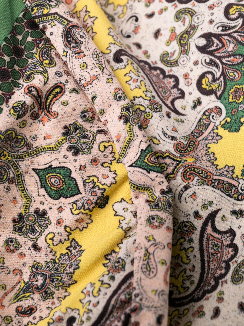 Twinset Paisley-print Bikini Top In Gelb