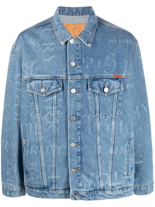 Martine Rose graphic-print Denim Jacket - Farfetch