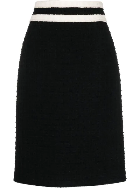 Gucci tweed high-waisted midi skirt