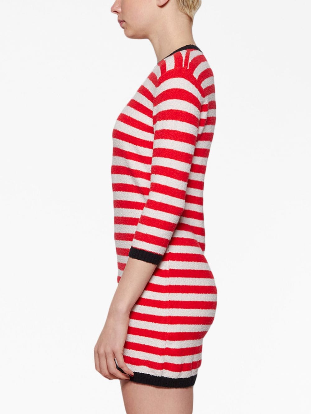 Shop Alexandra Golovanoff Robe Cam Striped Dress In Red
