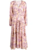 A.L.C. Iman floral-print ruffled dress - Pink