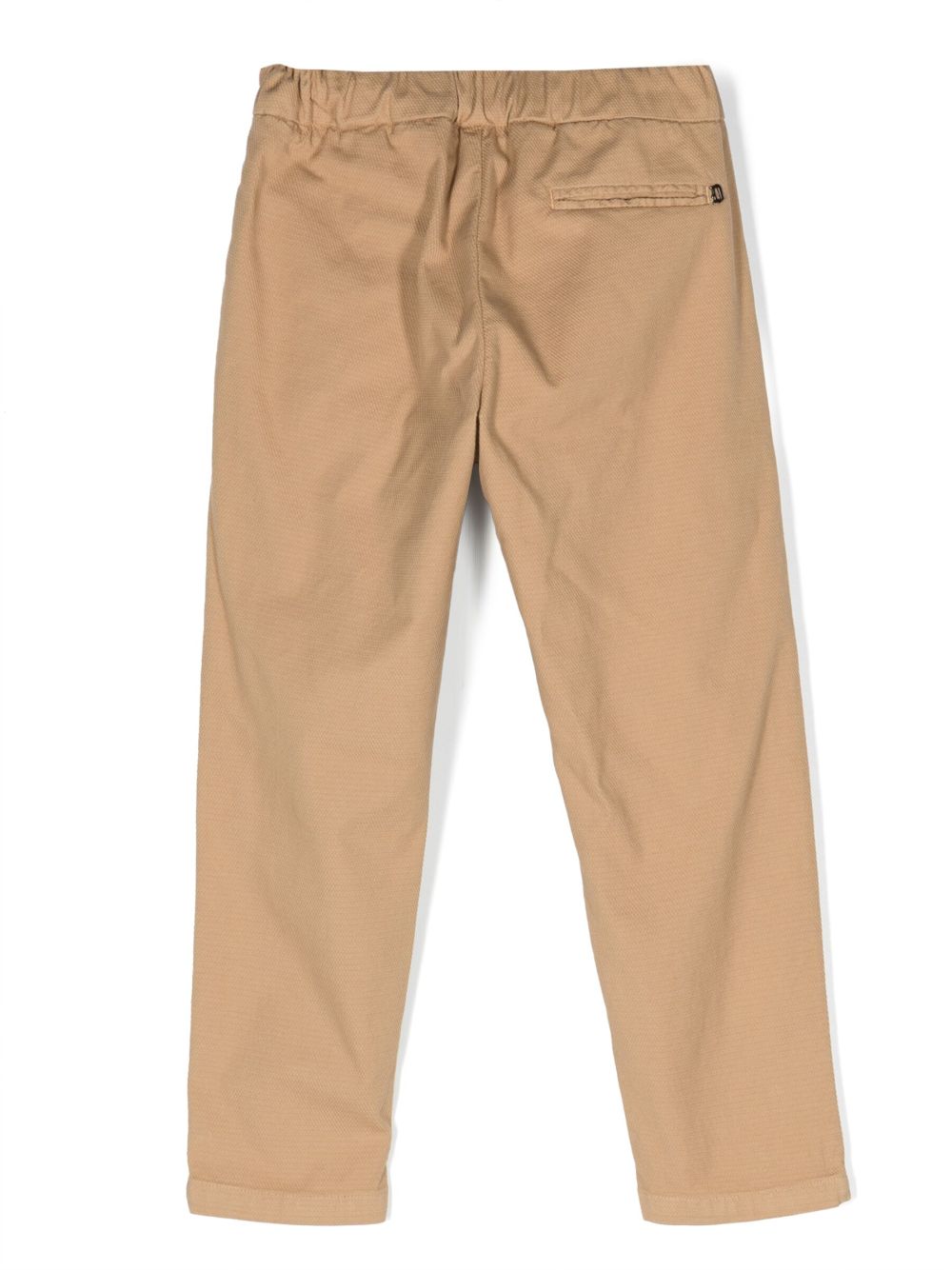 Shop Dondup Drawstring Straight-leg Trousers In Brown