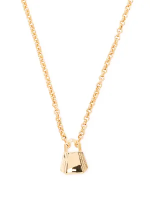 Gold necklace deals with padlock