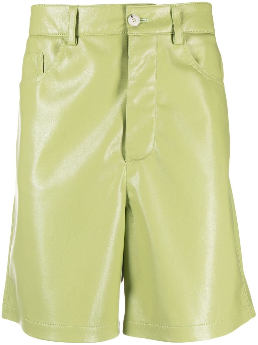 Shop Nanushka Novan Knee-length Shorts In Green