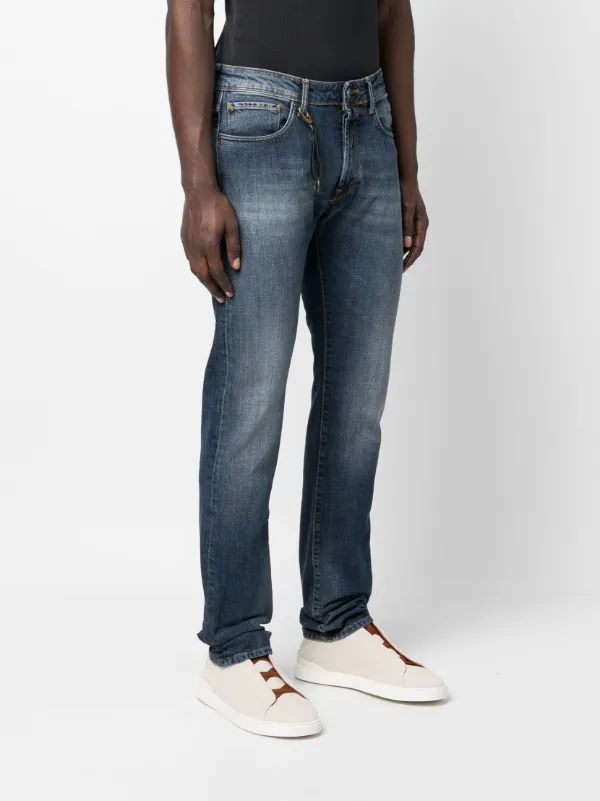 Incotex straight-leg keyring-attachment Jeans | Blue | FARFETCH