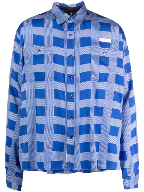 4SDESIGNS plaid-check pattern shirt