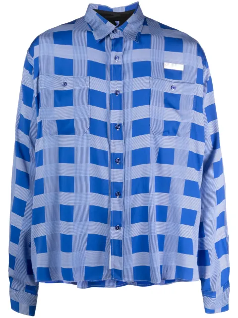 4SDESIGNS camisa con motivo de cuadros
