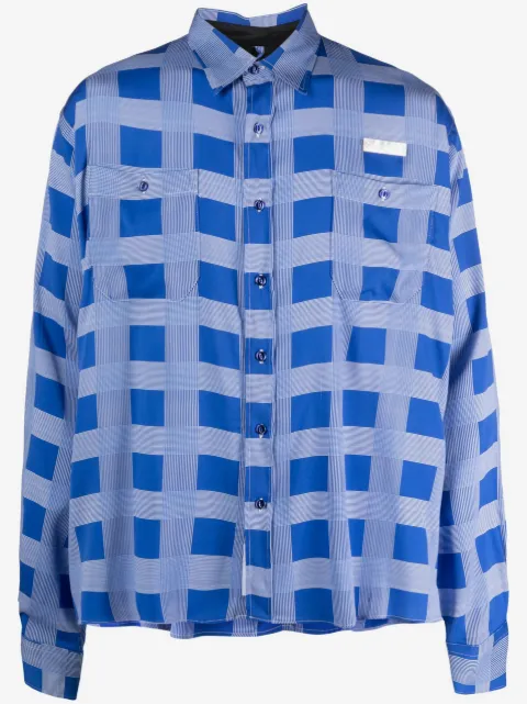 4SDESIGNS plaid-check pattern shirt