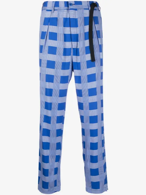 4SDESIGNS check-print trousers