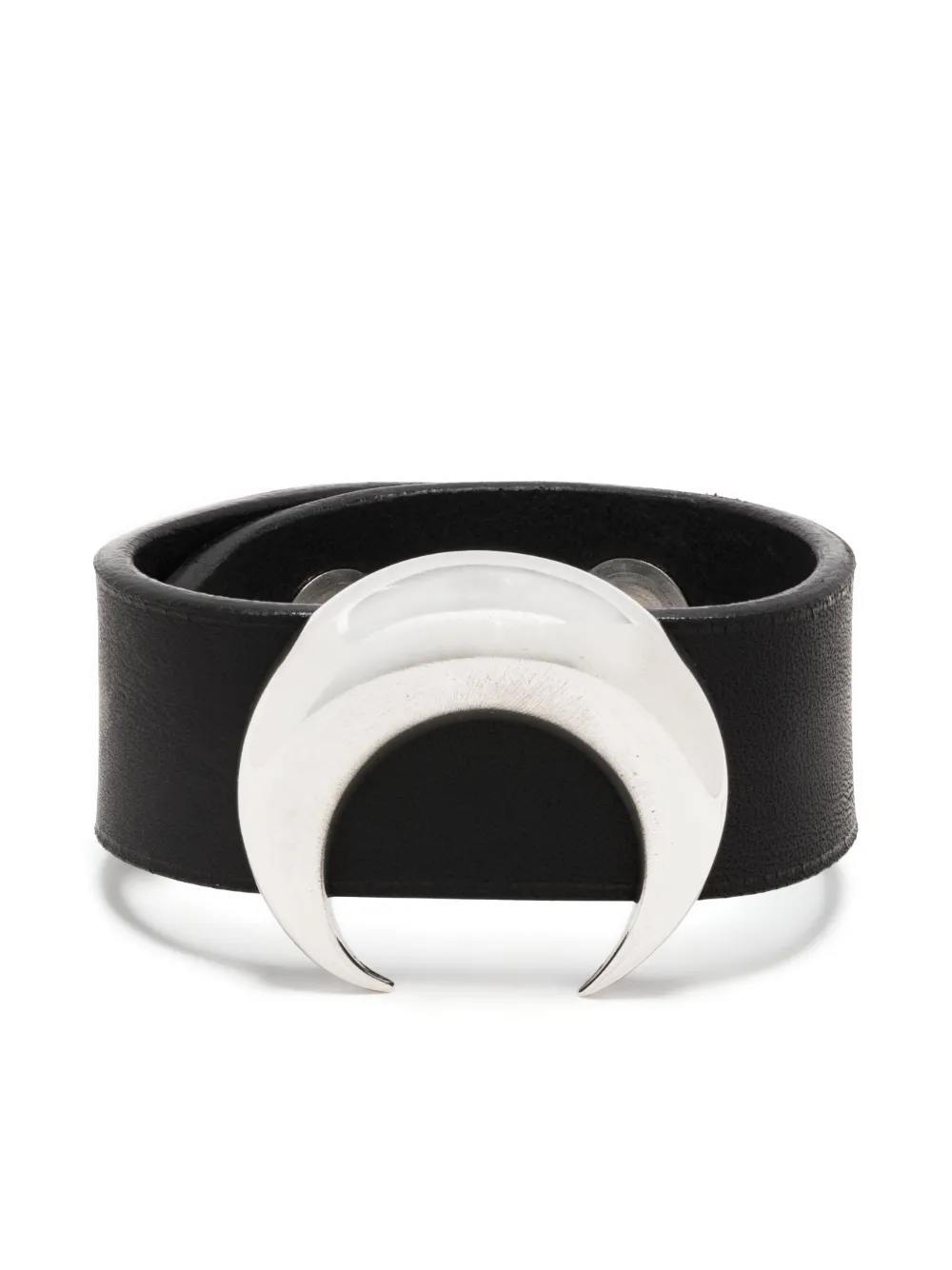 Marine Serre crescent-moon leather bracelet - Black