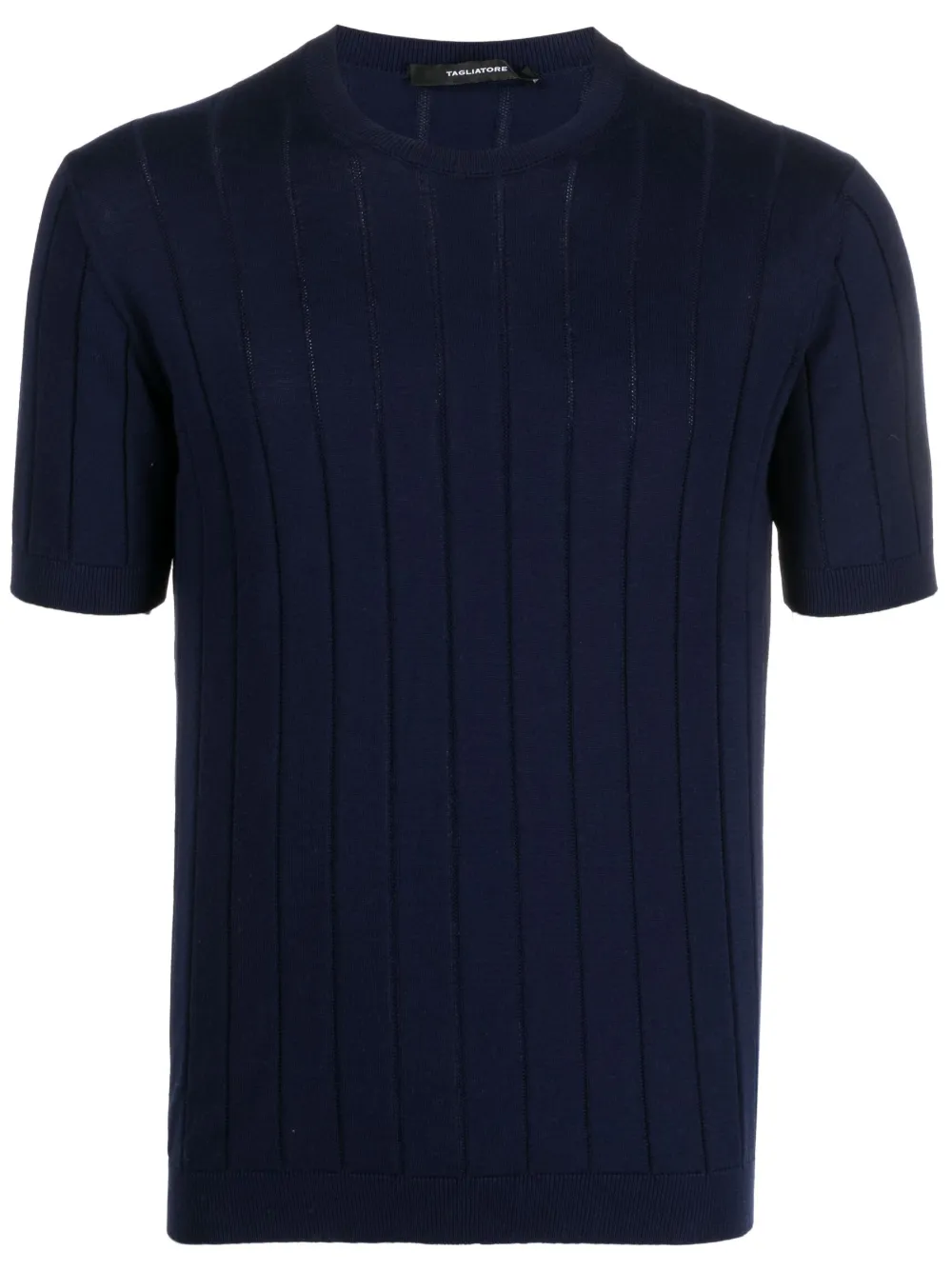 Tagliatore short-sleeved cotton jumper - Blue