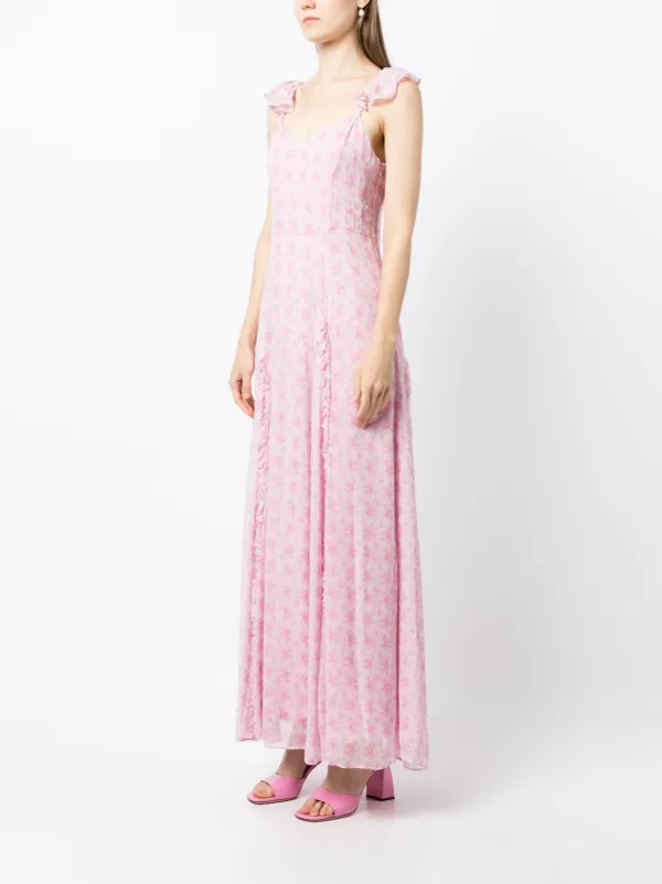 LoveShackFancy Tulonne rose-print Dress Pink FARFETCH IN