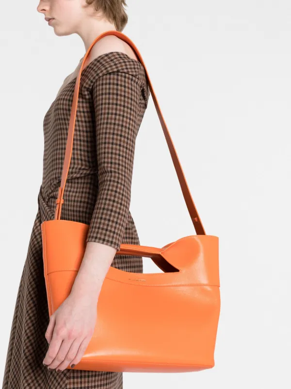 Alexander McQueen The Bow Tote Bag Orange FARFETCH BH