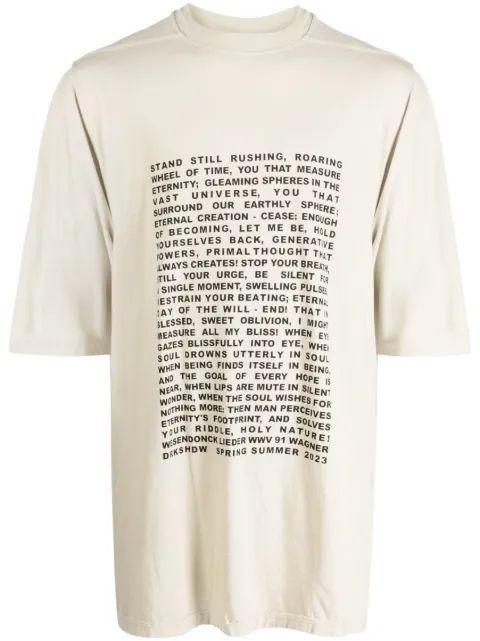 Rick Owens DRKSHDW graphic-print short-sleeved cotton T-shirt