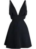 LoveShackFancy oversize-bow plunging V-neck dress - Black