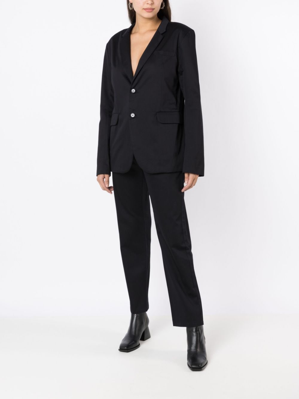 Shop Uma Raquel Davidowicz Straight-leg Chino Trousers In Black