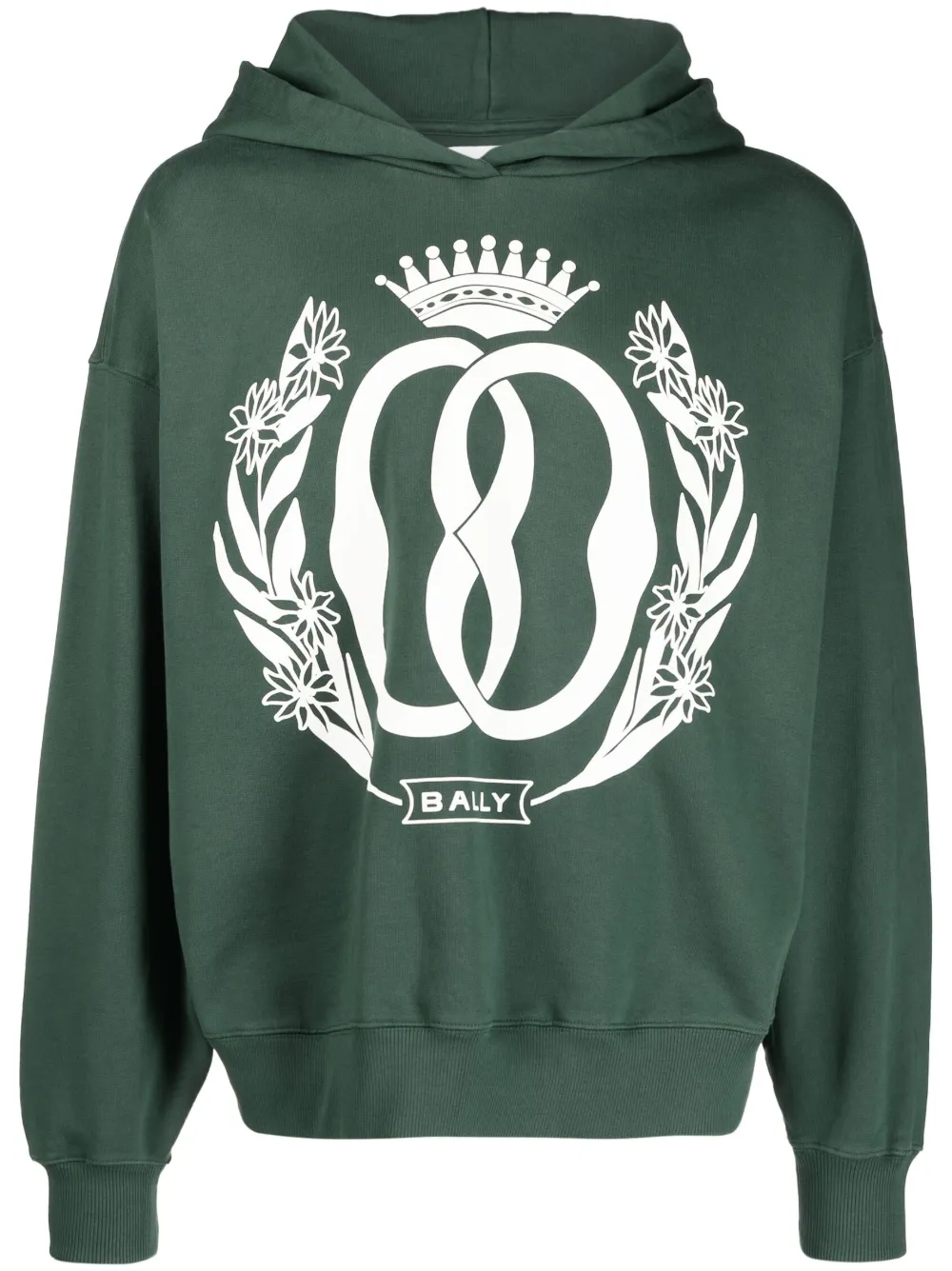 Bally hoodie à logo imprimé - Vert Top Merken Winkel