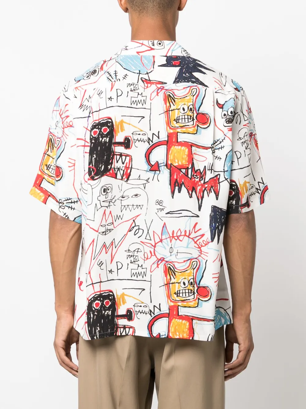 WACKO MARIA Jean-Michel Basquiat short-sleeved Shirt - Farfetch