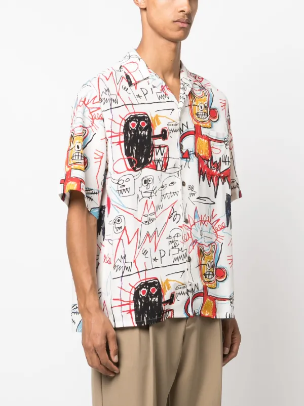 WACKO MARIA Jean-Michel Basquiat short-sleeved Shirt - Farfetch