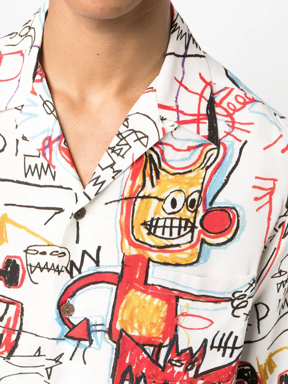 WACKO MARIA Jean-Michel Basquiat short-sleeved Shirt - Farfetch