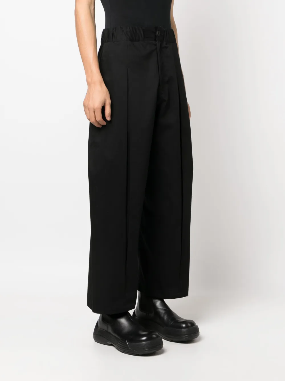 SAGE NATION box-pleat wide-leg Trousers - Farfetch