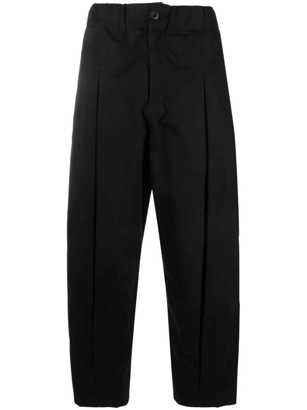 box-pleat wide-leg trousers