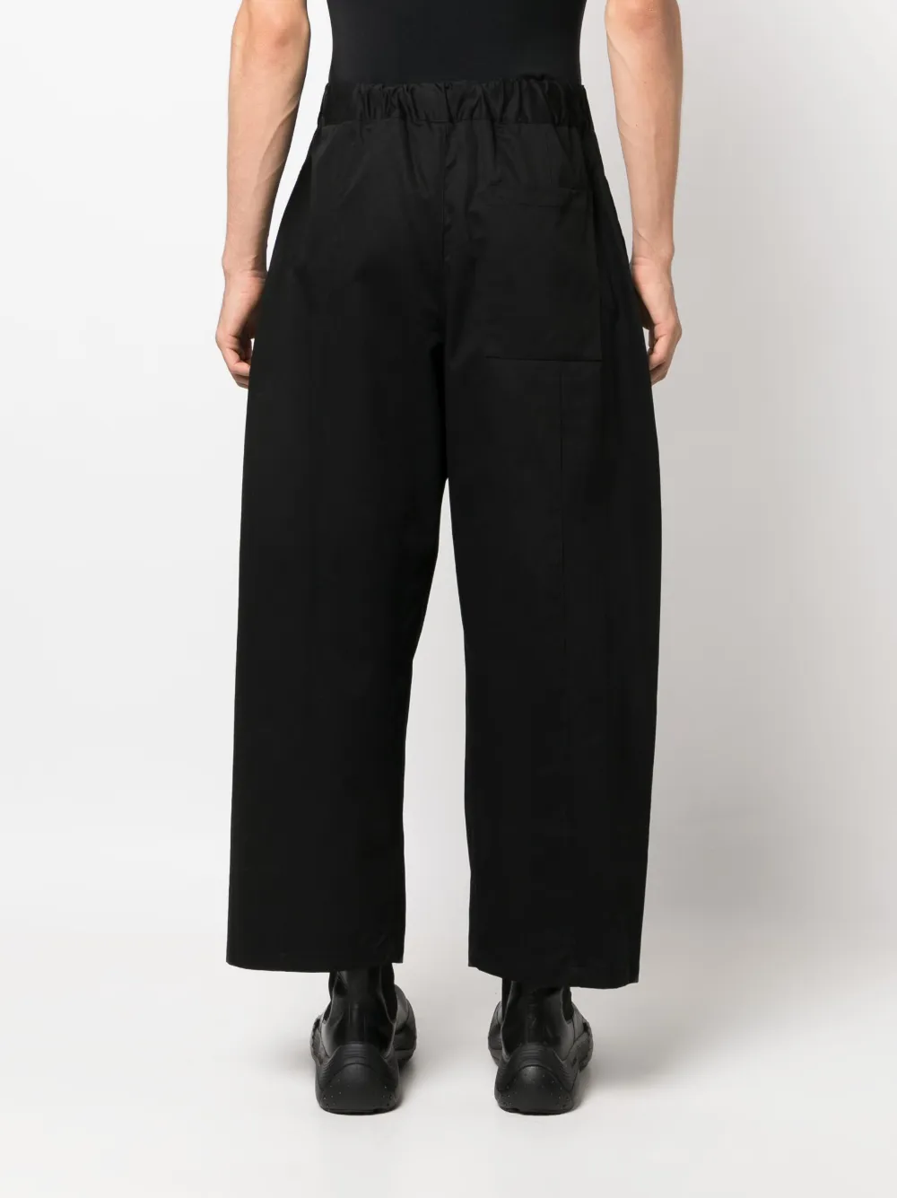 box-pleat wide-leg trousers