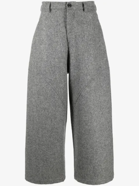 SAGE NATION cotton-blend wide-leg trousers