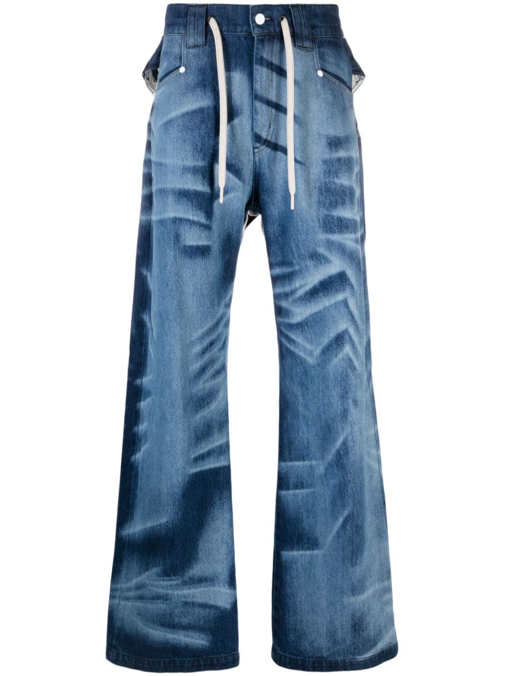 Namesake Blue Del Layered Straight Jeans In Blau