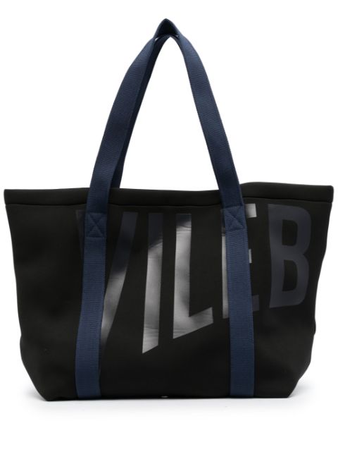 Vilebrequin logo-print coated-canvas tote bag