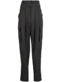 ANDREĀDAMO pleated cut-out cargo trousers - Grey
