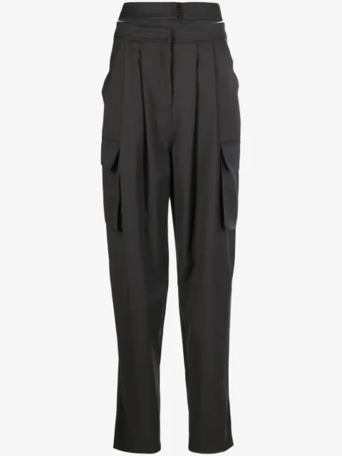 ANDREĀDAMO pleated cut-out cargo trousers