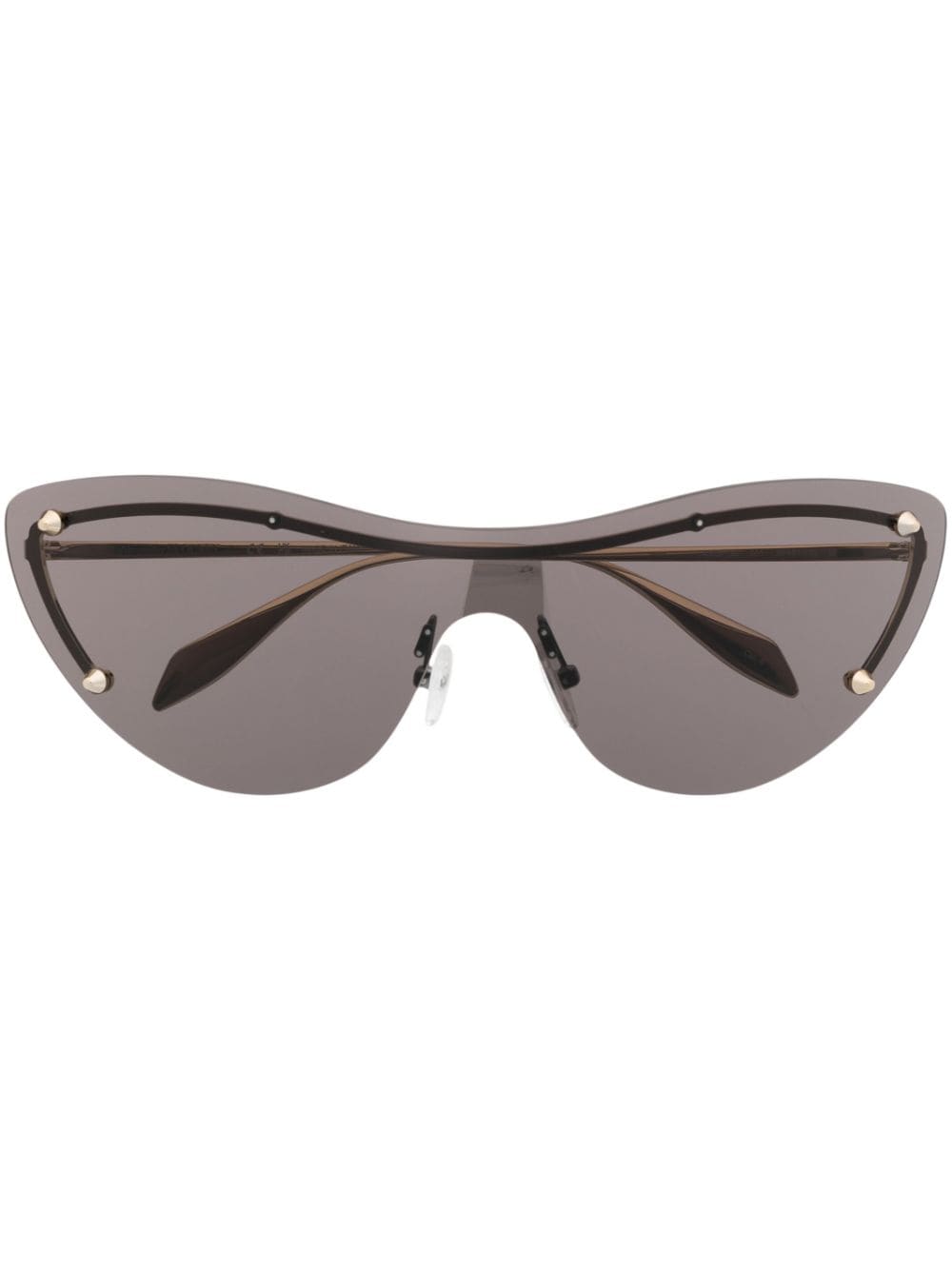 Alexander Mcqueen Spike Studs Cat-eye Sunglasses In Gold