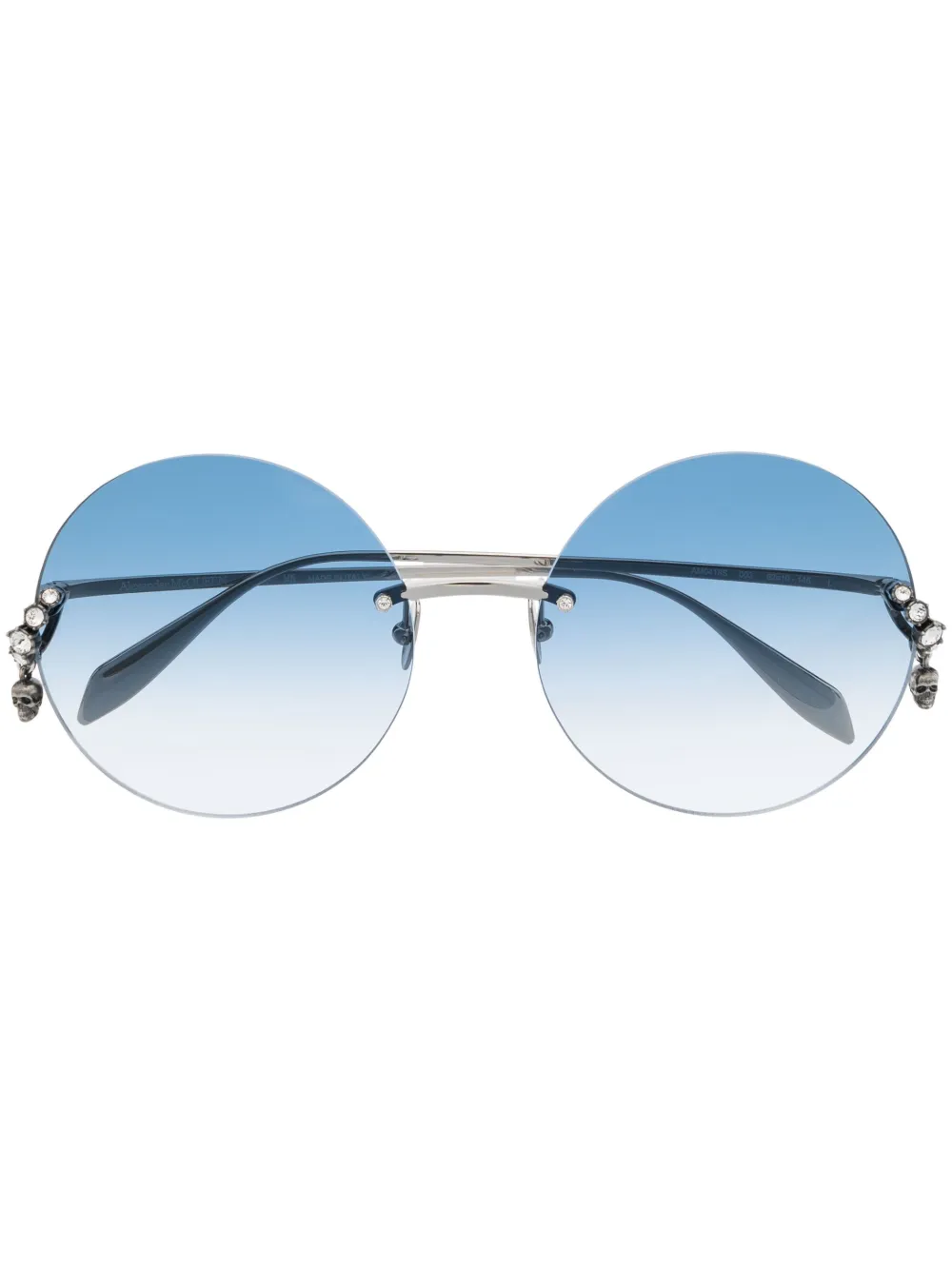 Alexander McQueen skull-pendant Round Sunglasses - Farfetch