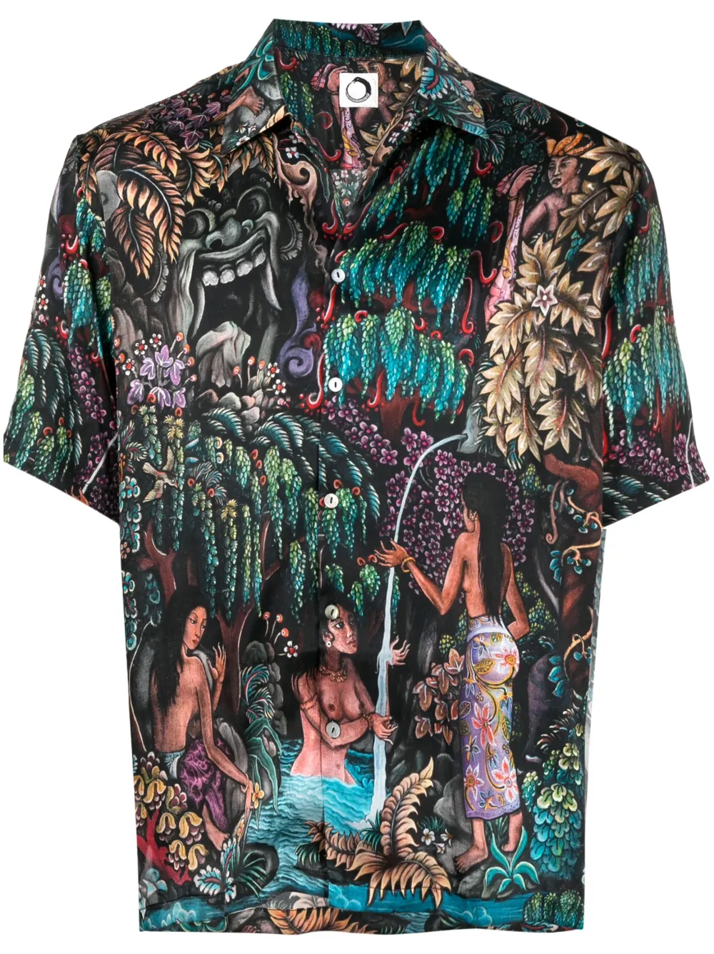 ENDLESS JOY GRAPHIC-PRINT SILK SHIRT