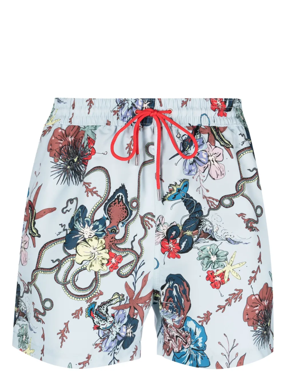 PS Paul Smith sea life-print drawstring swim shorts - Blue