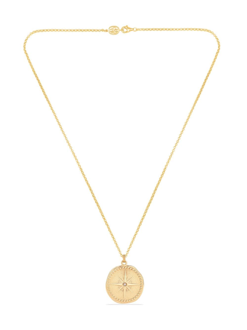 Shop Dower & Hall True North Talisman Necklace In Gold