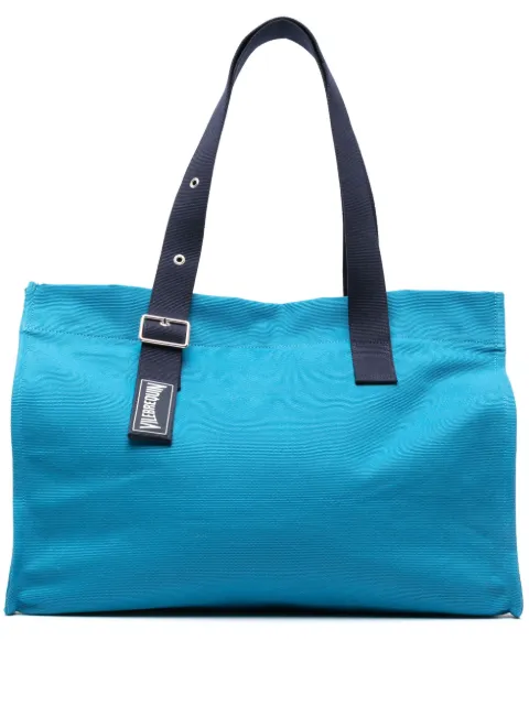 Vilebrequin logo-patch canvas tote bag