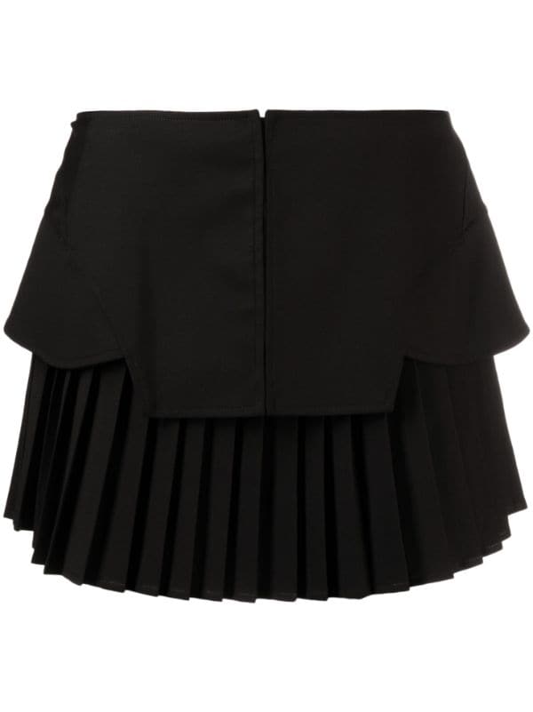 ANDREĀDAMO corset-detail Pleated Miniskirt - Farfetch