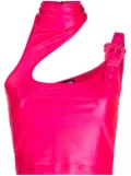 Versace Jeans Couture Baroque-buckle cropped top - Pink