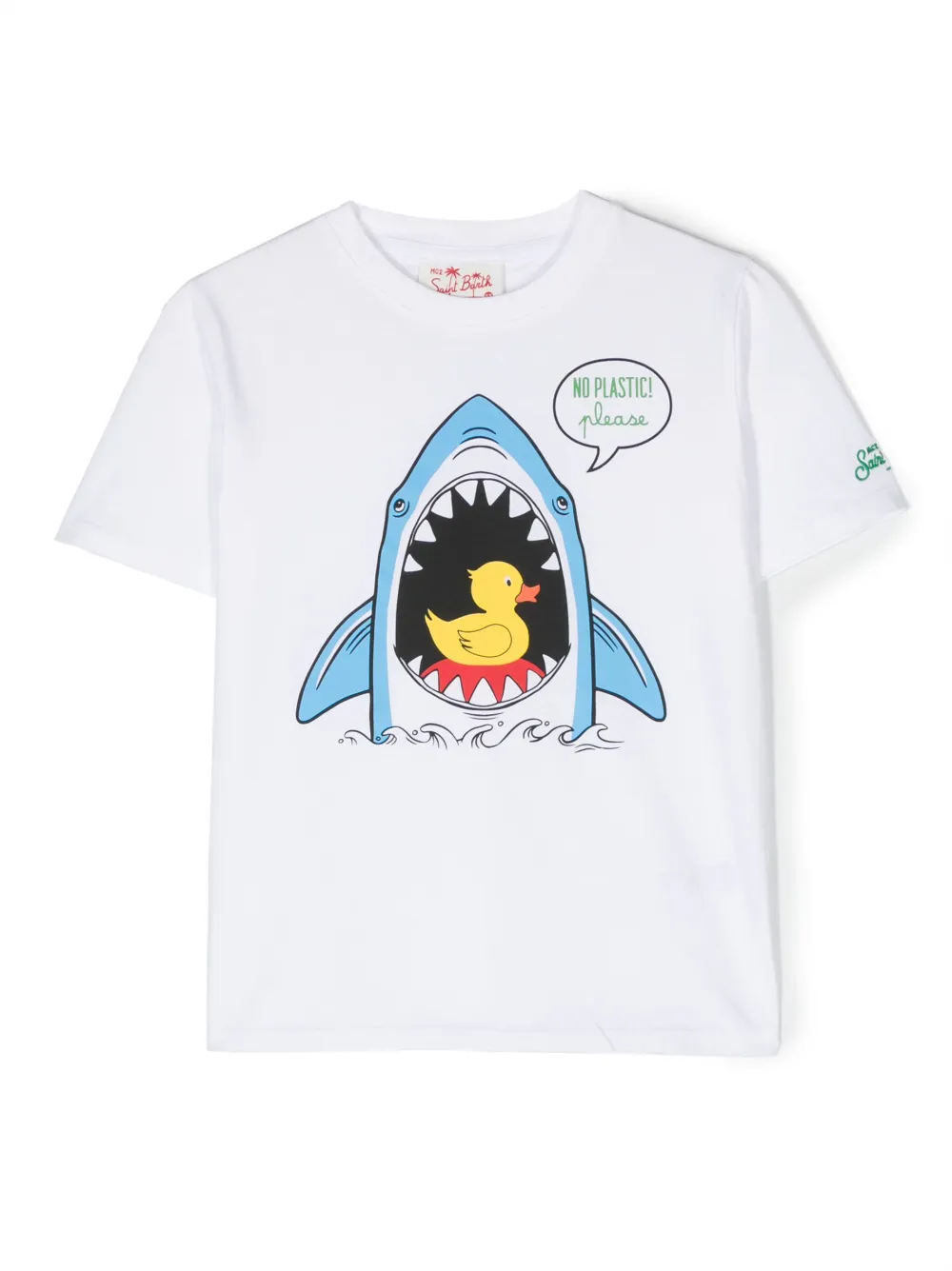 Mc2 Saint Barth Kids' Cartoon-print T-shirt In White