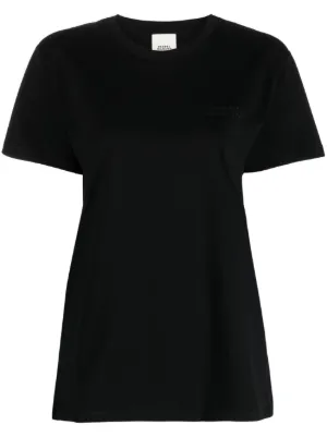 Stella McCartney crystal-embellished short-sleeved T-shirt | Black