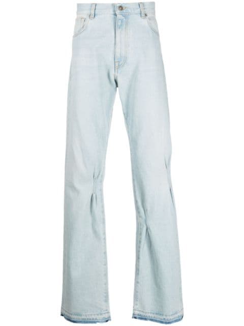 424 Straight-Leg-Jeans mit Raffungen