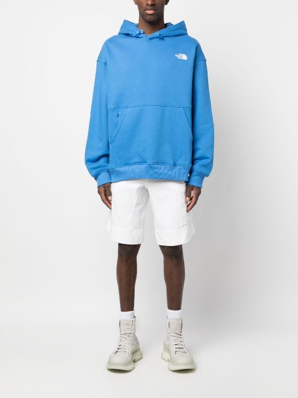 Light blue north online face hoodie