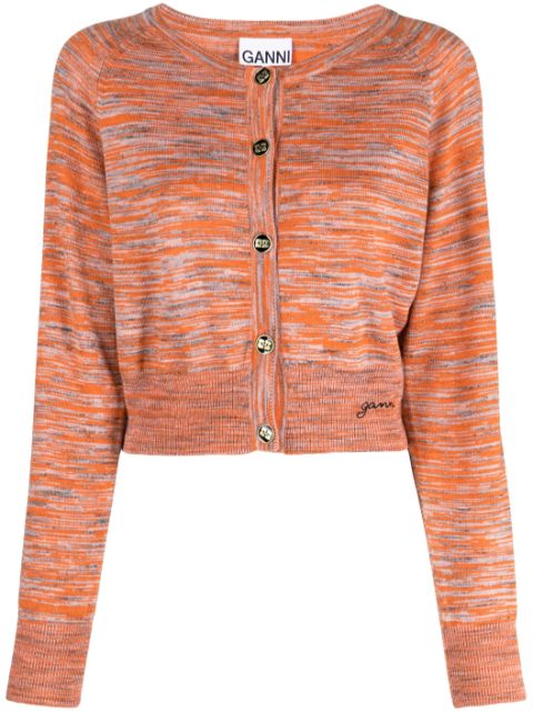 GANNI Mouline merino cardigan Women