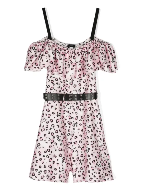 Monnalisa jumpsuit corto con estampado de leopardo